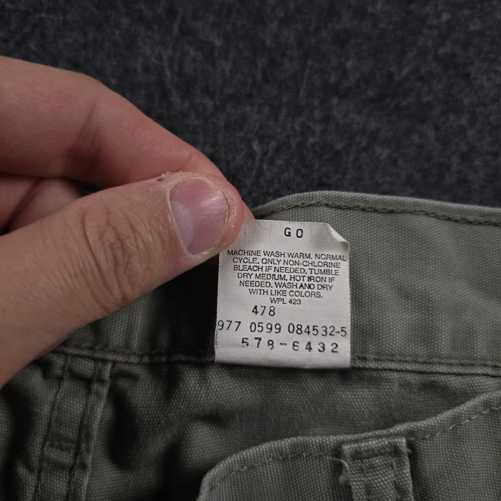 Vtg 90s Levis Mens Carpenter Pants (Fits 34x27) Canvas Utility Baggy Fit 33x32